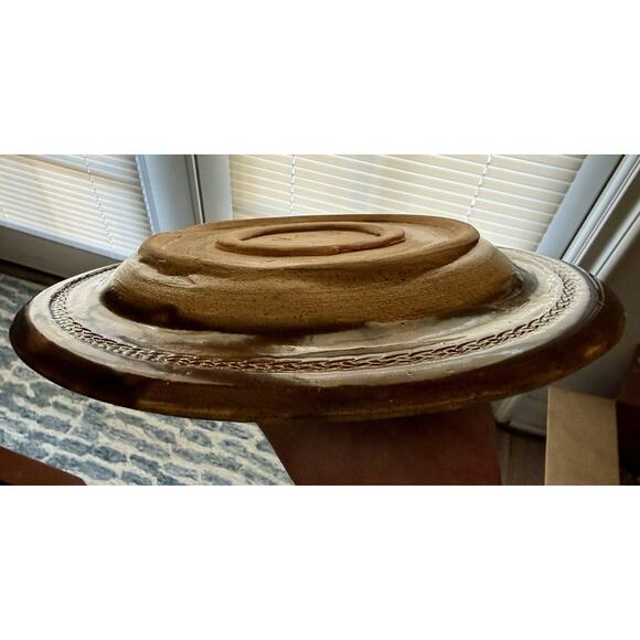 VNTG Studio Art Pottery Plate Signed Textured 10” Handmade Hand Painted GORGEOUS - Picture 5 of 7